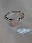 925 Sterling Silver Ring W Rose Quartz, Stamped JCM , Size 7 [P42] — photo 5