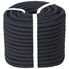 Double Braided Polyester Rope 1/2 in X 50 Ft Strong Arborist Rigging Rope 48 S