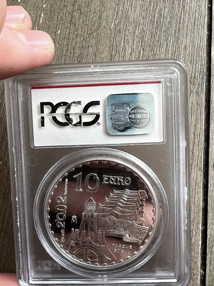 2002 SPAIN SILVER 10 EURO  - PCGS PR69 DCAM BEAUTIFUL COIN! - Image 3 of 3