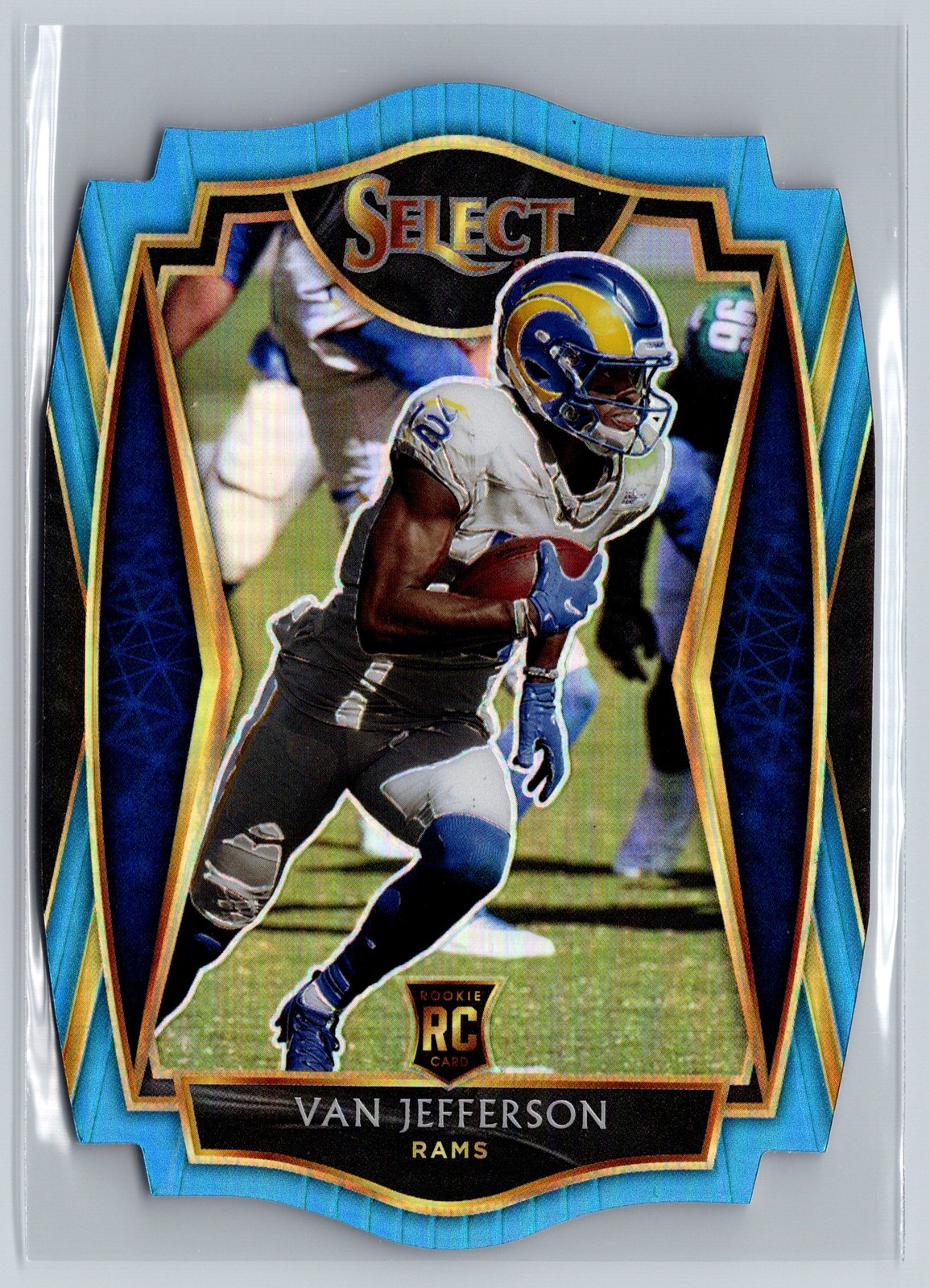 2020 Panini Select #171 Van Jefferson Purple Prizm #/75 Los Angeles Rams