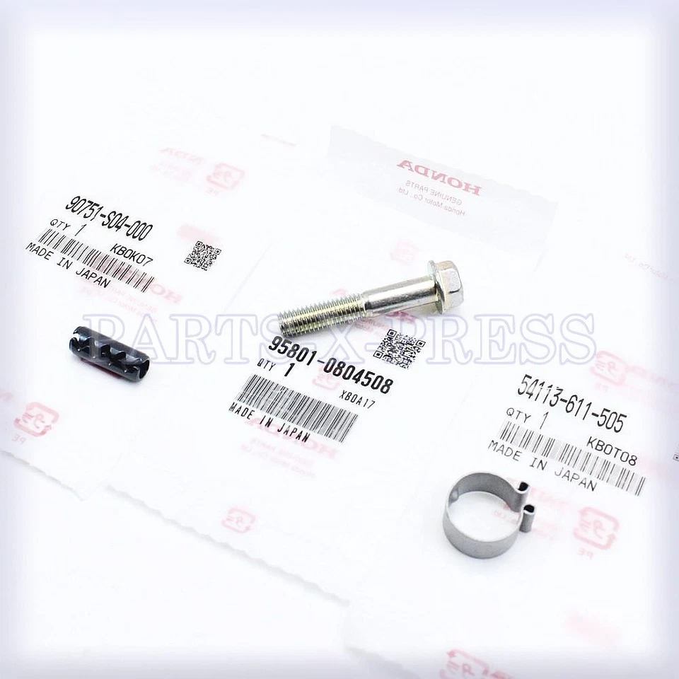 NUEVO GENUINO FABRICANTE DE EQUIPOS ORIGINALES HONDA CIVIC DEL SOL PASADOR DE ACOPLAMIENTO DE CAMBIO Y CLIP EN C Y JUEGO DE ABRAZADERAS DE PERNO Foto 3 de 4