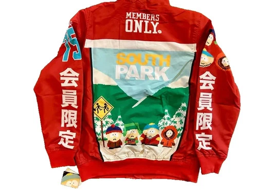 Members Only x South Park Graphic BRAND NEW Windbreaker Jacket Mens Large NWT XL image 3