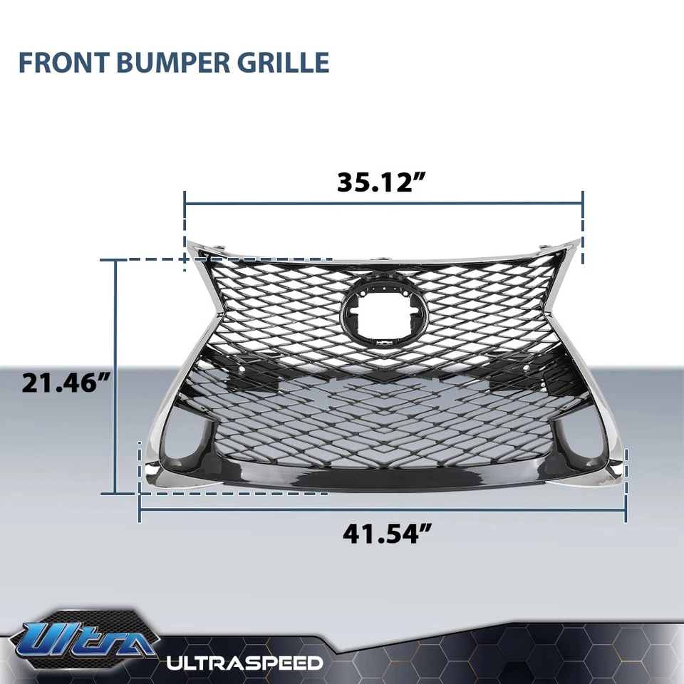 Front Bumper Grille Fit For 2016-2017 Lexus GS200t 16-2020 GS350 16-2018 GS450h - Image 3 of 4