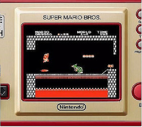 Nintendo Game & Watch Super Mario Bros Handheld Console Clock  New Sealed