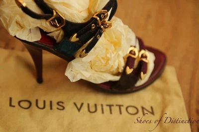 Louis Vuitton bordeaux noir cheveux de poney talons en cuir femmes UK 3 US 6 ... - Photo 1/4