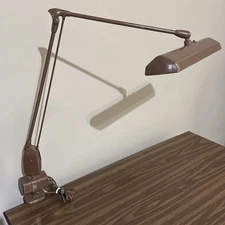 Vtg Dazor Floating Adjustable Table Clamp On Drafting Light Desk Lamp P-2134-16