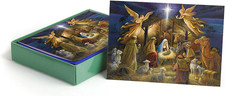 Masterpiece a Holy Scene Christmas Cards / 16 Religious Nativity Boxed Holiday C