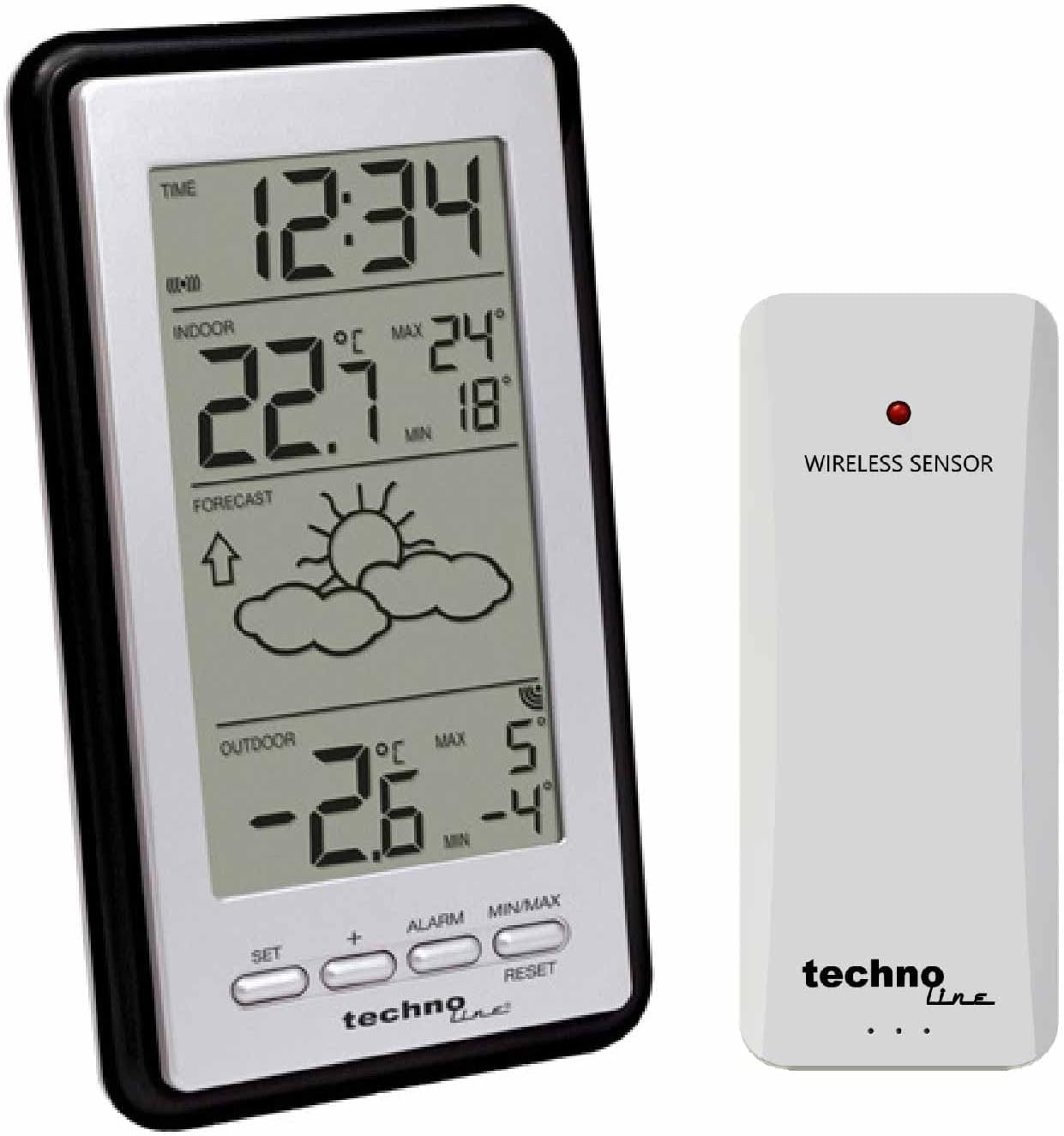 WS 9130 Stazione Meteo, Argento/Nero