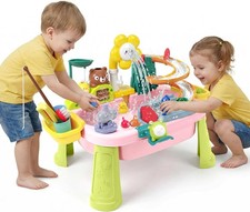 Interactive Outdoor Water Play Table for Toddlers with Pump  Sink