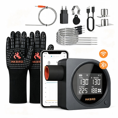 INKBIRD Automatic Smoker Fan Controller 028BW Oven BBQ Gloves Grill Lid Detector