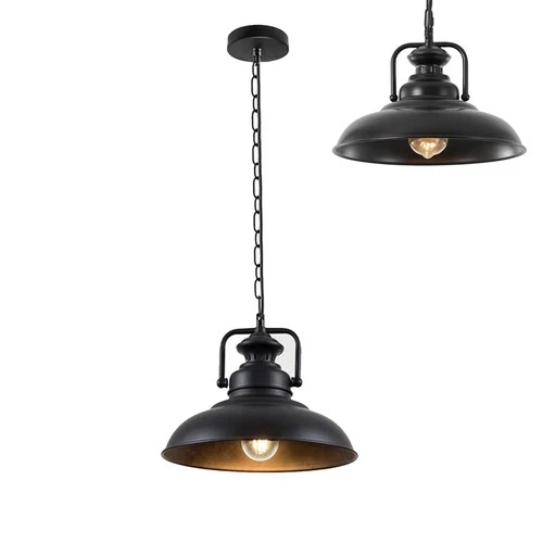 Vintage Pendant Light Pendant Black Retro Industrial Ceiling Lamp Iron
