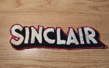 VINTAGE 10 INCH EMBROIDERED ''SINCLAIR'' PATCH