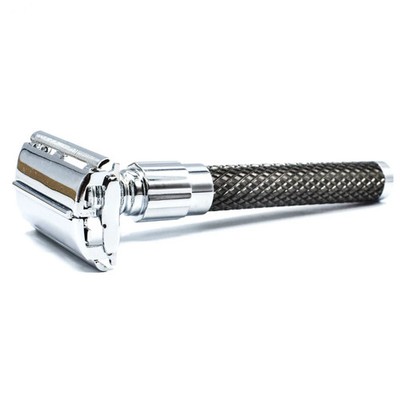 Parker 92R Buttefly Safety Razor & 5 Double Edge Blades - Heavyweight Handle
