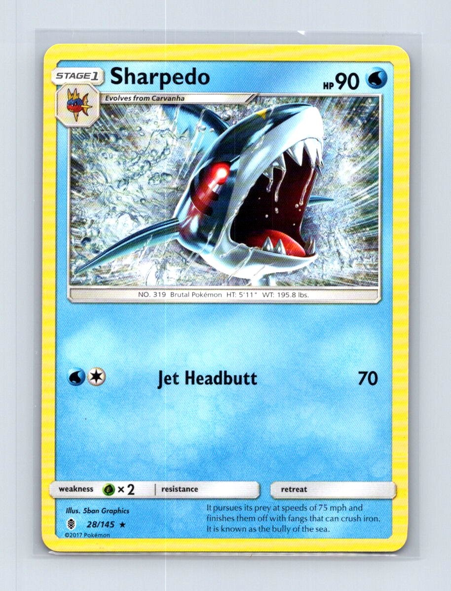 Sharpedo 28/145 Rare Guardians Rising Pokemon Lightly Played