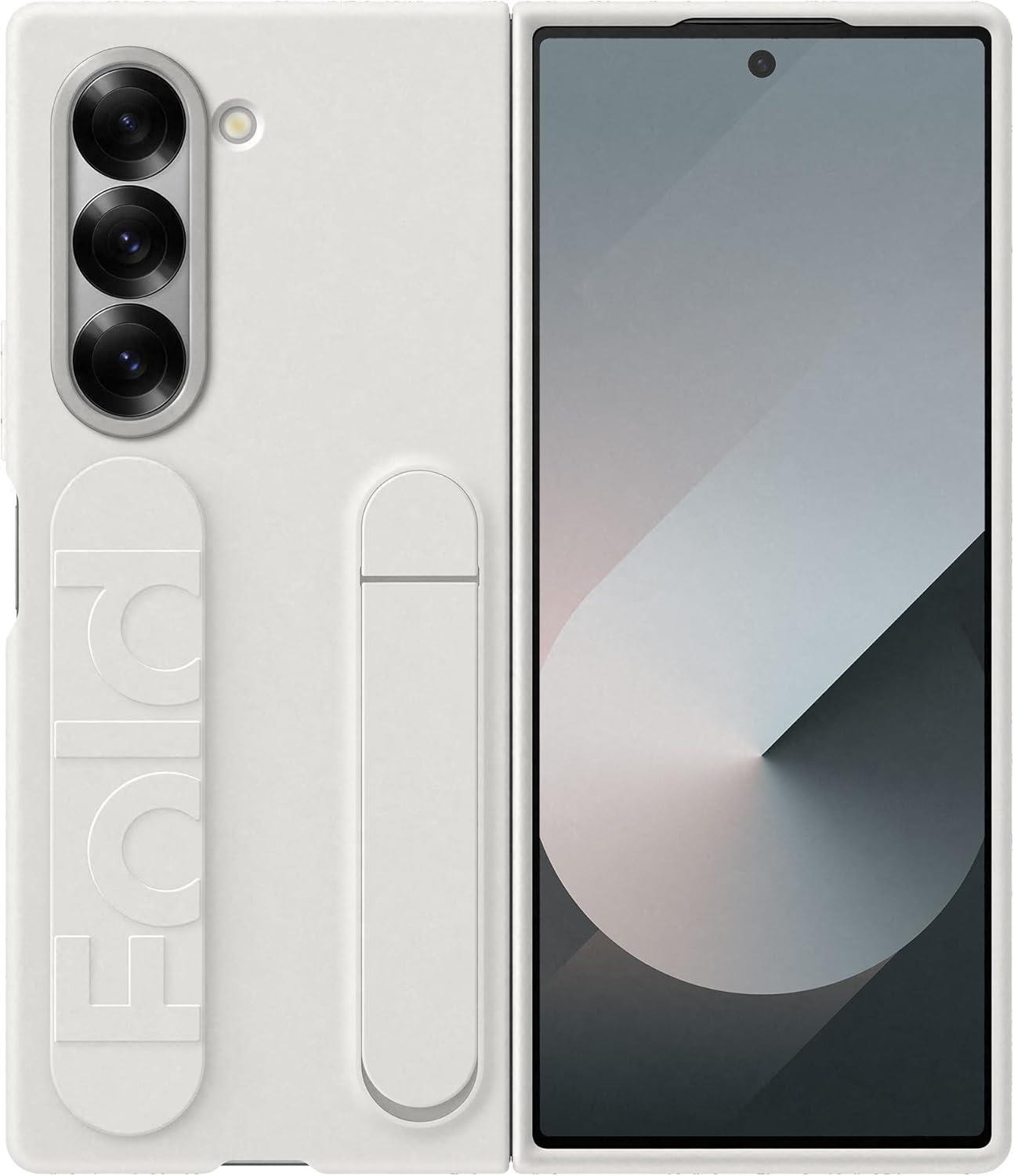 Genuine / Official Samsung Galaxy Z Fold6 Silicone Grip Case / Cover - White - Image 2