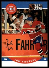 1990-91 Pro Set Tom Chorske Montreal Canadiens #616