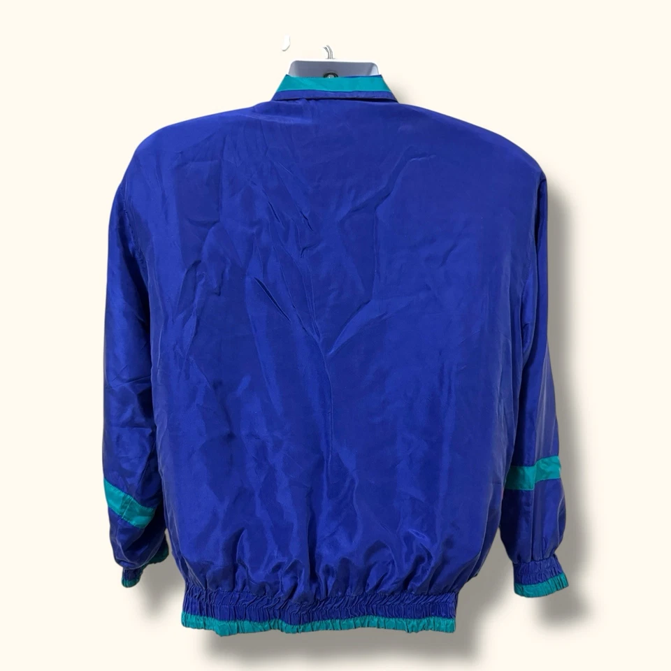 Conjunto de chándal completo Bogari 100 % seda para mujer púrpura M años 80 de colección defecto azteca Foto 2 de 4