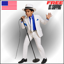 Dance Star Costume Boy 80s 90s Pop Star Stage Outfits Halloween Dress Up For Kid