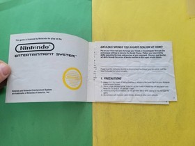 Karate Champ Nintendo NES Manual Only ~ Instruction Booklet