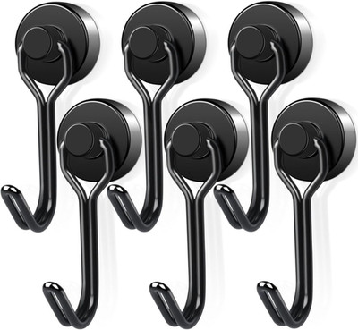 Magnethaken extra stark 6 Stück 16mm Neodym Magnet Haken rostfrei Küche