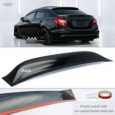 For 12-15 Honda Civic 4dr Rear Window Roof Sun Rain Shade Vent Visor Spoiler
