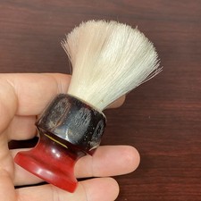 VTG Fuller USA Nylon RED BLACK Handle Shaving Brush USA AS IS Needs Buffing
