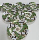 STUNNING RARE SET OF 6 NORITAKE ART DECO PORCELAIN  9”INCH PLATES