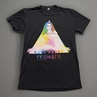 Katy Perry Black Prismatic World Tour Concert Tee Rainbow Graphic Adult XS