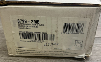  KOHLER K-8799-2MB Duostrainer Sink Drain/Strainer READ*