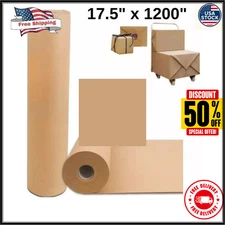 17.5" x 1200'' Brown Kraft Paper 50 lb Basis Thick Roll Packaging Shipping NEW**