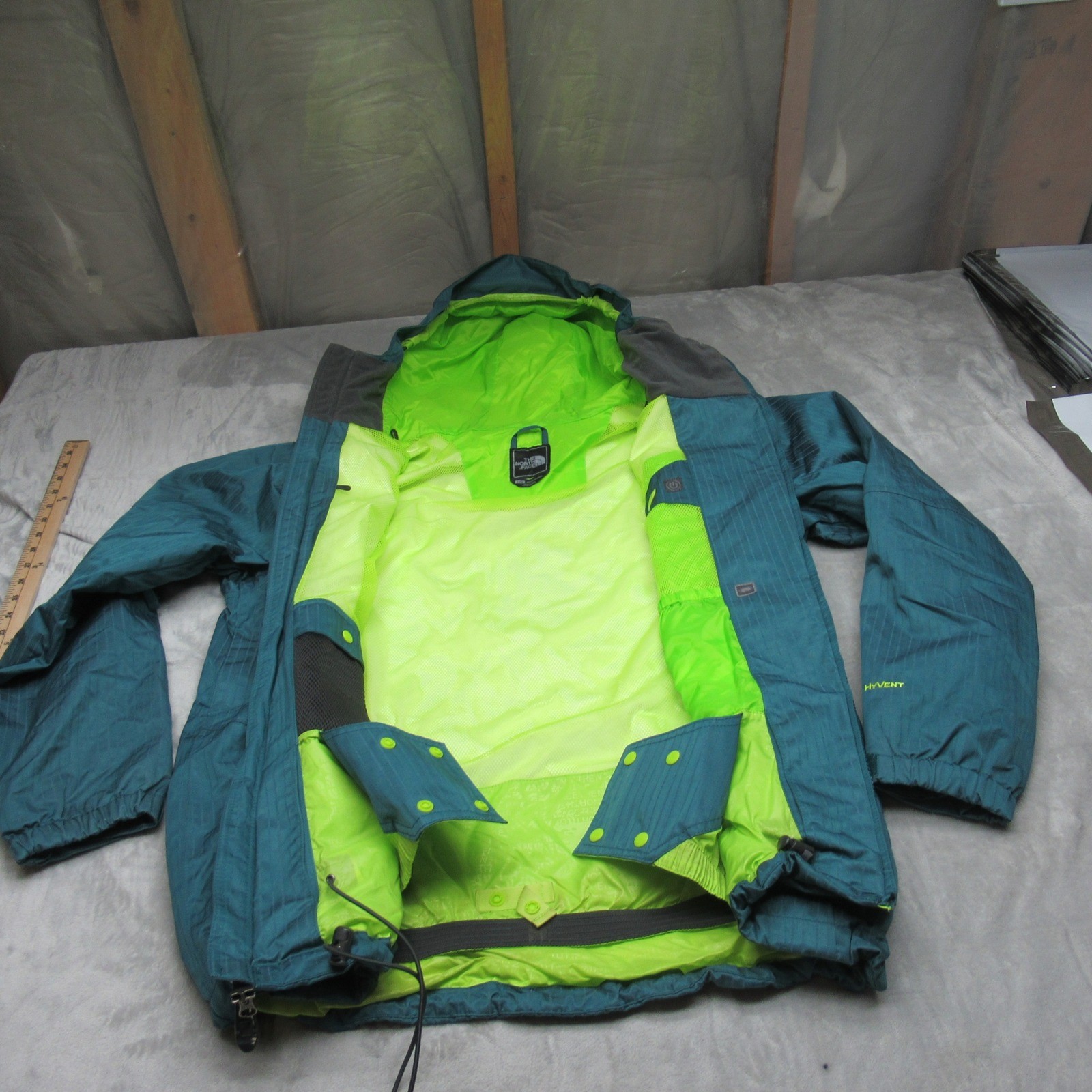 North Face Reardon Jacket Mens Large Blue Hooded Insulated Full Zip Waterproof thumbnail 3