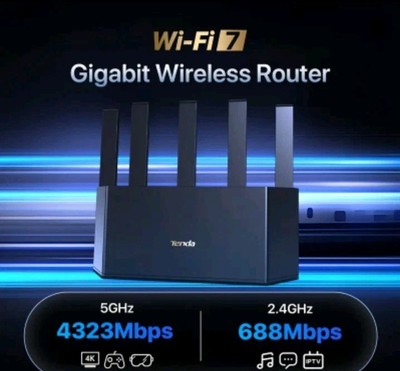 Tenda BE5100 Wi-Fi 7 Router   Dual Band Gigabit for Wireless Internet