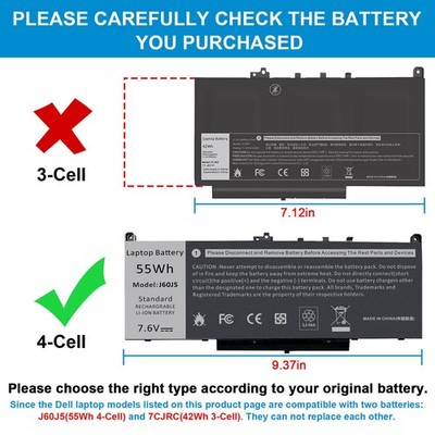 Akku J60J5 MC34Y J6OJ5 242WD 0MC34Y 1W2Y2 01W2Y2 Für Dell Latitude E7270 E7470