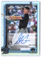 Griffin Conine Oncard Auto /499 (RC) Rookie Refractor 2025 Chrome Update Marlins