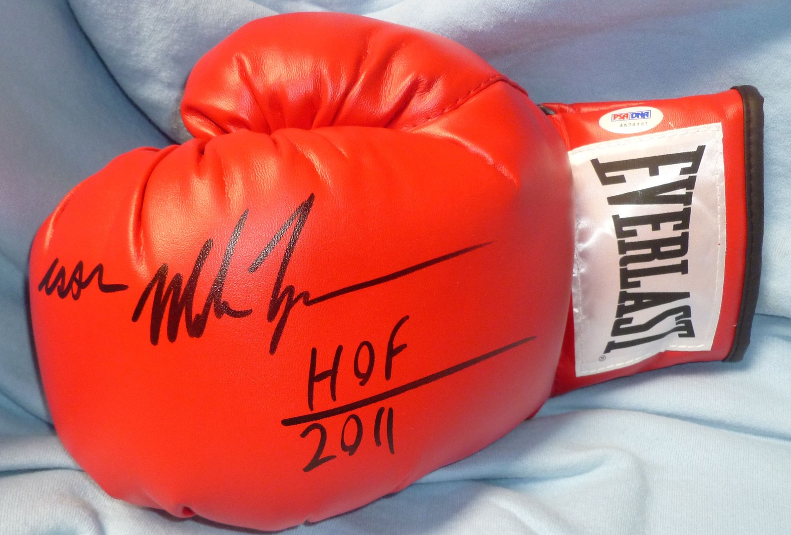 Mike Tyson Signed Everlast Boxing Glove PSA/DNA COA w/ HOF 2011 & IRON Auto'd L