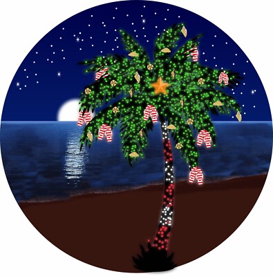 Christmas Palm Tree Tire Cover Spare-Add your tire size in NOTES during checkout