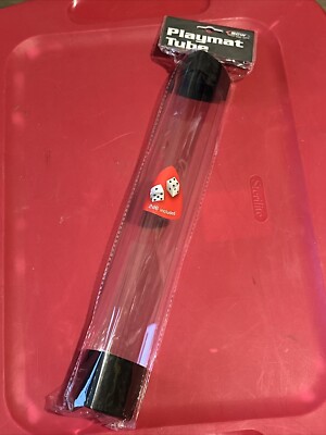 BCW Game Mat Playmat Tube Clear Play Case With Black Dice Cap With 2 D6 B4