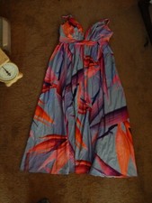 SHEIN CURVE Bright Floral Maxi Dress Open Back Spaghetti Strap Women’s Size 0XL