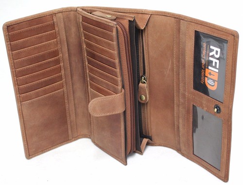 RFID Security Lined Quality Full Grain Leather Purse. 22059. Black, Red, Hunter. - Bild 31 von 33