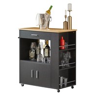 Sobuy Servierwagen KüChenwagen KüCheninsel KüChenschrank Rollwagen FKW113-SCH