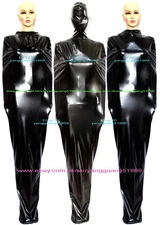 Unisex Black Shiny Metallic Mummy Costumes Sleeping Bag Bodysuit Body Bags F949
