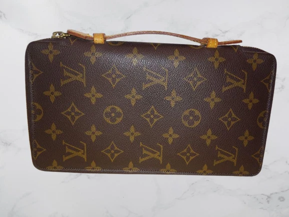 Brown Monogram Repurposed LV Passport Wallet