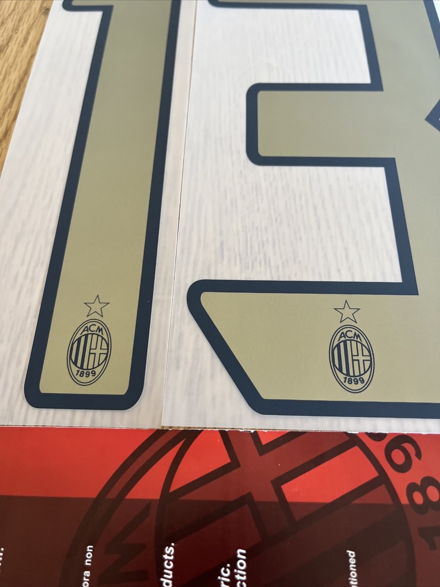 Nesta # 13 AC Milan 2006/07 Home Name & Number Authentic Player