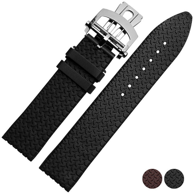 Black Rubber Strap band for Chopard Mille Miglia 21 & 23mm Black Rubber Strap band for Chopard Mille Miglia 21 & 23mm