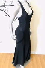 NWT BCBG  MERMAID LACE DETAILING BANDAGE MAXI  DRESS SIZE XS