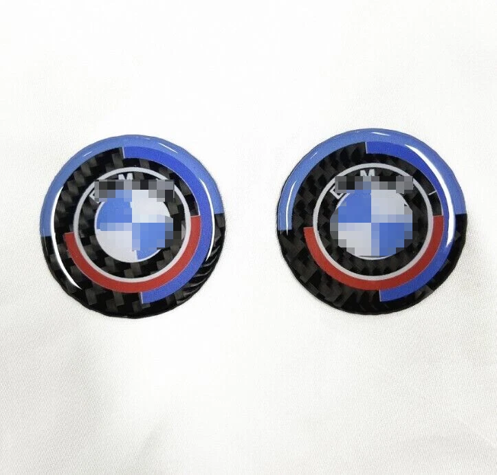 for BMW M 2 3 5 7 Series X5 X6 X3 45mm Carbon Fiber Multimedia Control Cover - Image 4 of 4