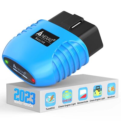 NEXAS Bluetooth 5.0 OBD2 Scanner Motor Code Reader EOBD Diagnose für iOS Android