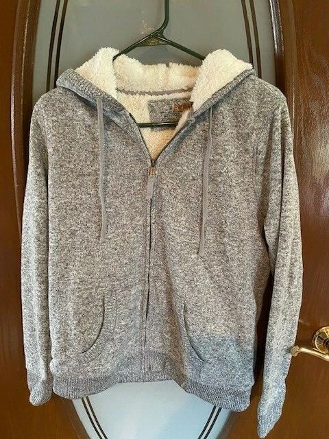 Fluffy hoodie grey new arrivals