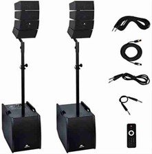 proreck CLUB AEF 12-Inch 3200 Watt DJ/Powered PA Speaker System Combo Set