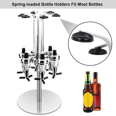 Rotary 6 Flaschen Schnapsspender, Weinregal Alkohol Bier Cocktail Schnapsspender